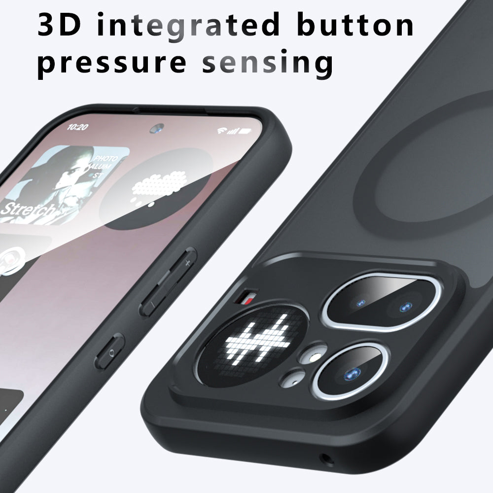 Etui MagSafe do Nothing Phone (4a) Pro, Techsuit, PureFrost, Czarna Satynowa