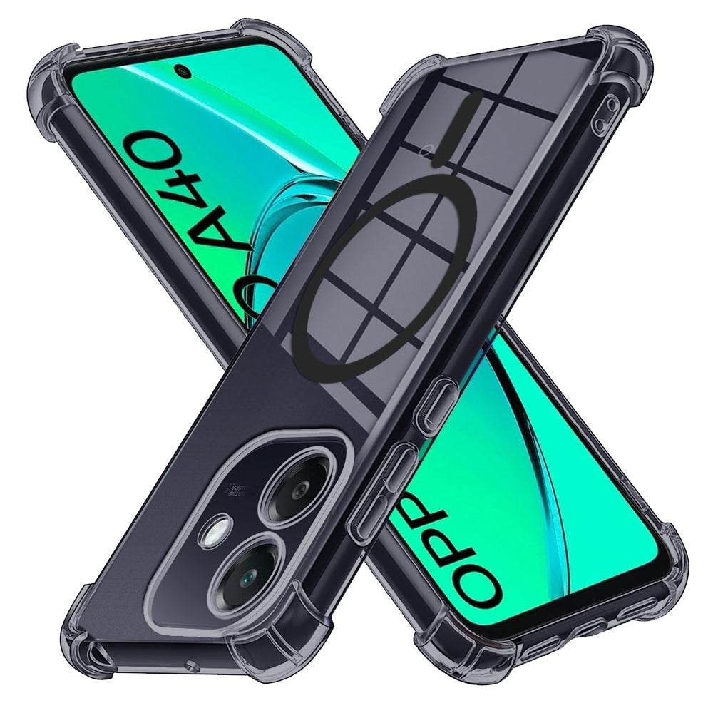 Etui MagSafe do Oppo A3 4G, Techsuit, przezroczyste odporne na wstrząsy, przydymione