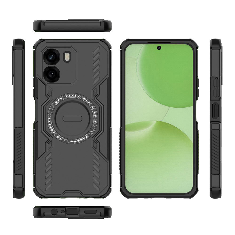 MagSafe Case for Oppo A6 4G, Techsuit, ArmorMag, Black