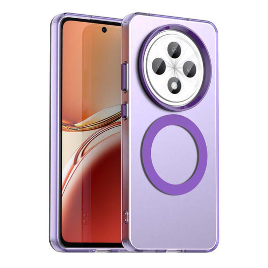 Etui MagSafe do Oppo Reno12 FS 5G / Reno12 FS 4G / Reno12 F 4G / Reno12 F, Techsuit, CandyCase, Fioletowy