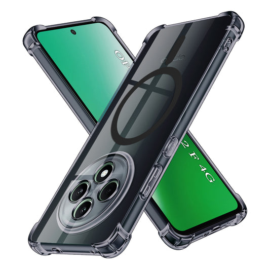 Etui MagSafe do Oppo Reno12 FS 5G / Reno12 FS 4G / Reno12 F 4G / Reno12 F, Techsuit, Przezroczyste odporne na wstrząsy, Przydymione
