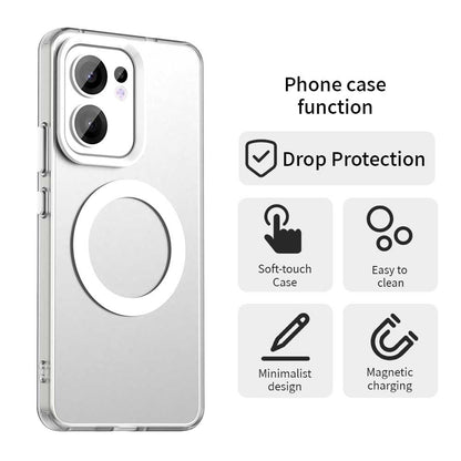 Etui MagSafe do Oppo Reno13 FS 5G / Reno13 F 4G / Reno13 F, Techsuit, CandyCase, Białe