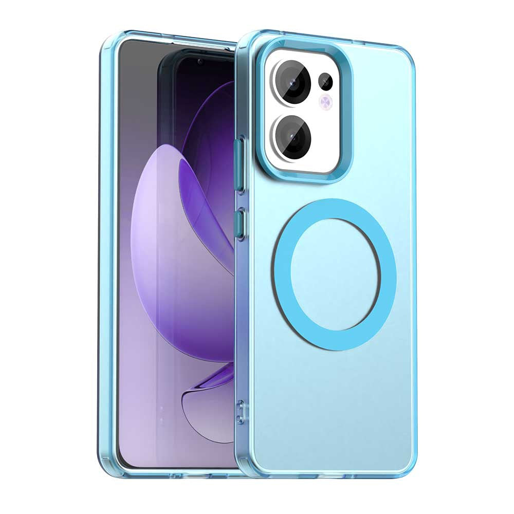 Etui MagSafe do Oppo Reno13 FS 5G / Reno13 F 4G / Reno13 F, Techsuit, CandyCase, Niebieskie