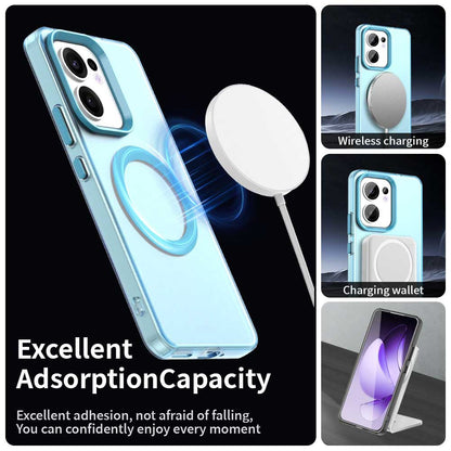 Etui MagSafe do Oppo Reno13 FS 5G / Reno13 F 4G / Reno13 F, Techsuit, CandyCase, Niebieskie