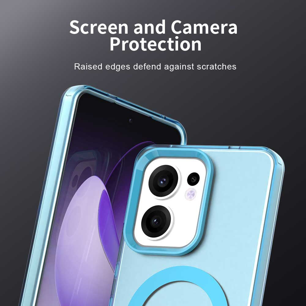 Etui MagSafe do Oppo Reno13 FS 5G / Reno13 F 4G / Reno13 F, Techsuit, CandyCase, Niebieskie