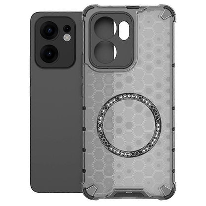 Etui MagSafe do Oppo Reno13 FS 5G / Reno13 F 4G / Reno13 F, Techsuit, HoneyComb Shield, czarne