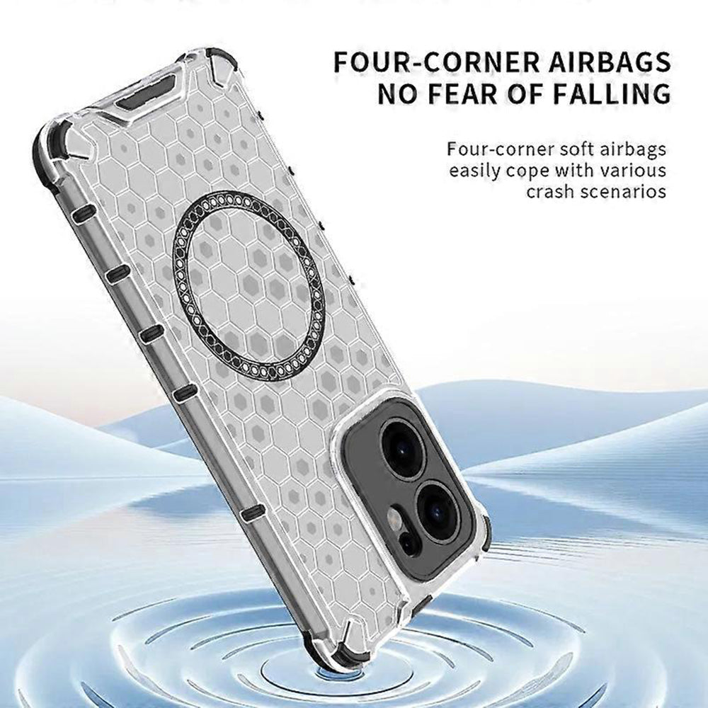 Etui MagSafe do Oppo Reno13 FS 5G / Reno13 F 4G / Reno13 F, Techsuit, HoneyComb Shield, czarne