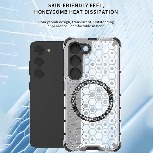 Etui MagSafe do Oppo Reno13, Techsuit, HoneyComb Shield, Białe