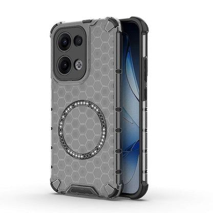 Etui MagSafe do Oppo Reno13, Techsuit, HoneyComb Shield, czarne