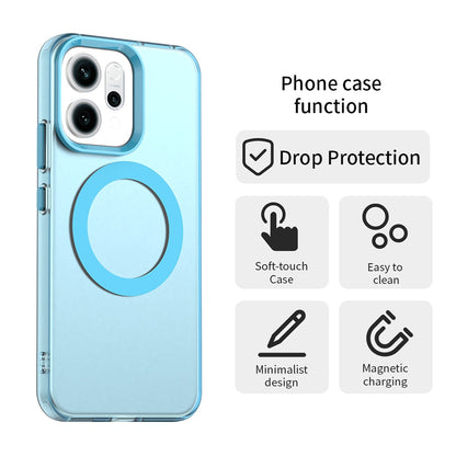 Etui MagSafe dla Oppo Reno14, Techsuit, CandyCase, Niebieskie