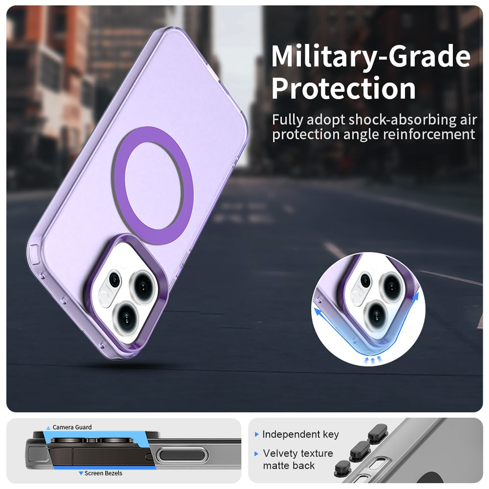 Etui MagSafe dla Oppo Reno14, Techsuit, CandyCase, Fioletowy