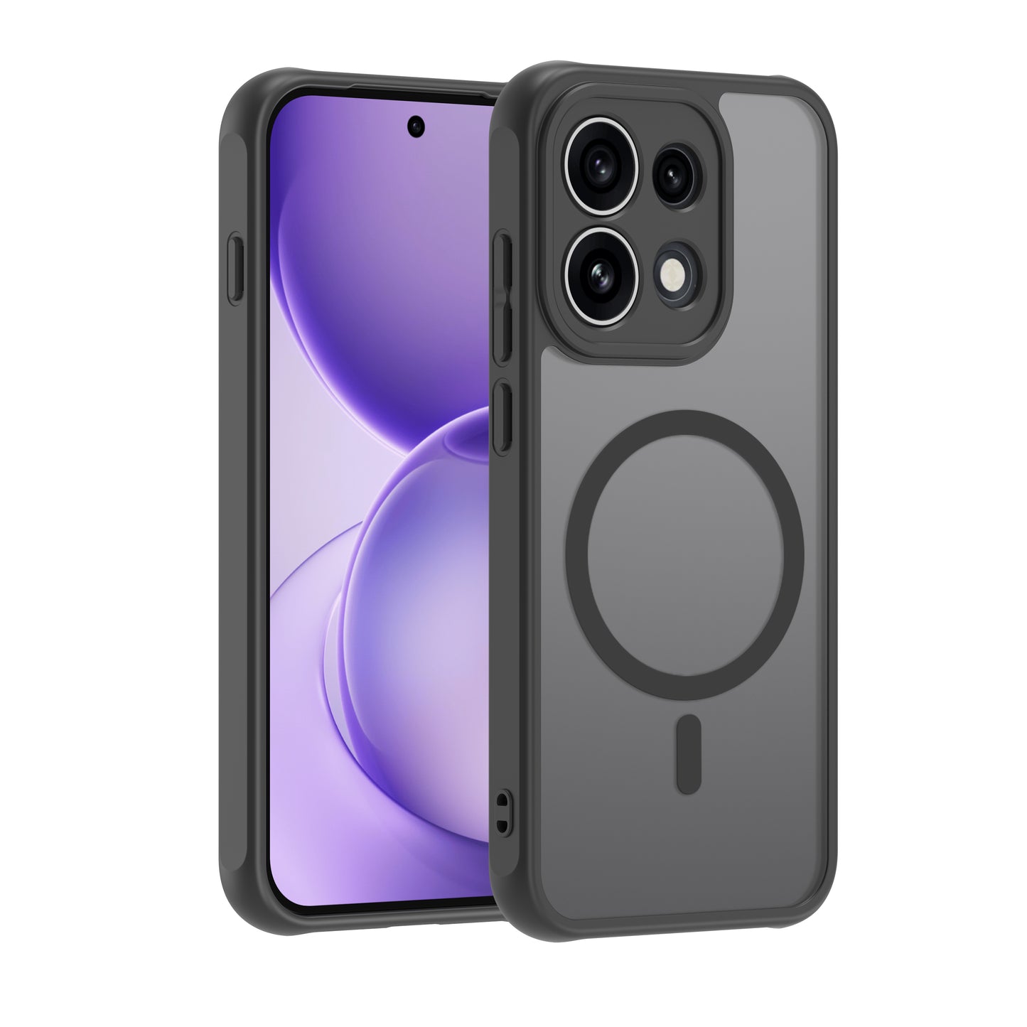 MagSafe Case for Oppo Reno16 F / Reno16 FS, Techsuit, HaloFrost II, Black