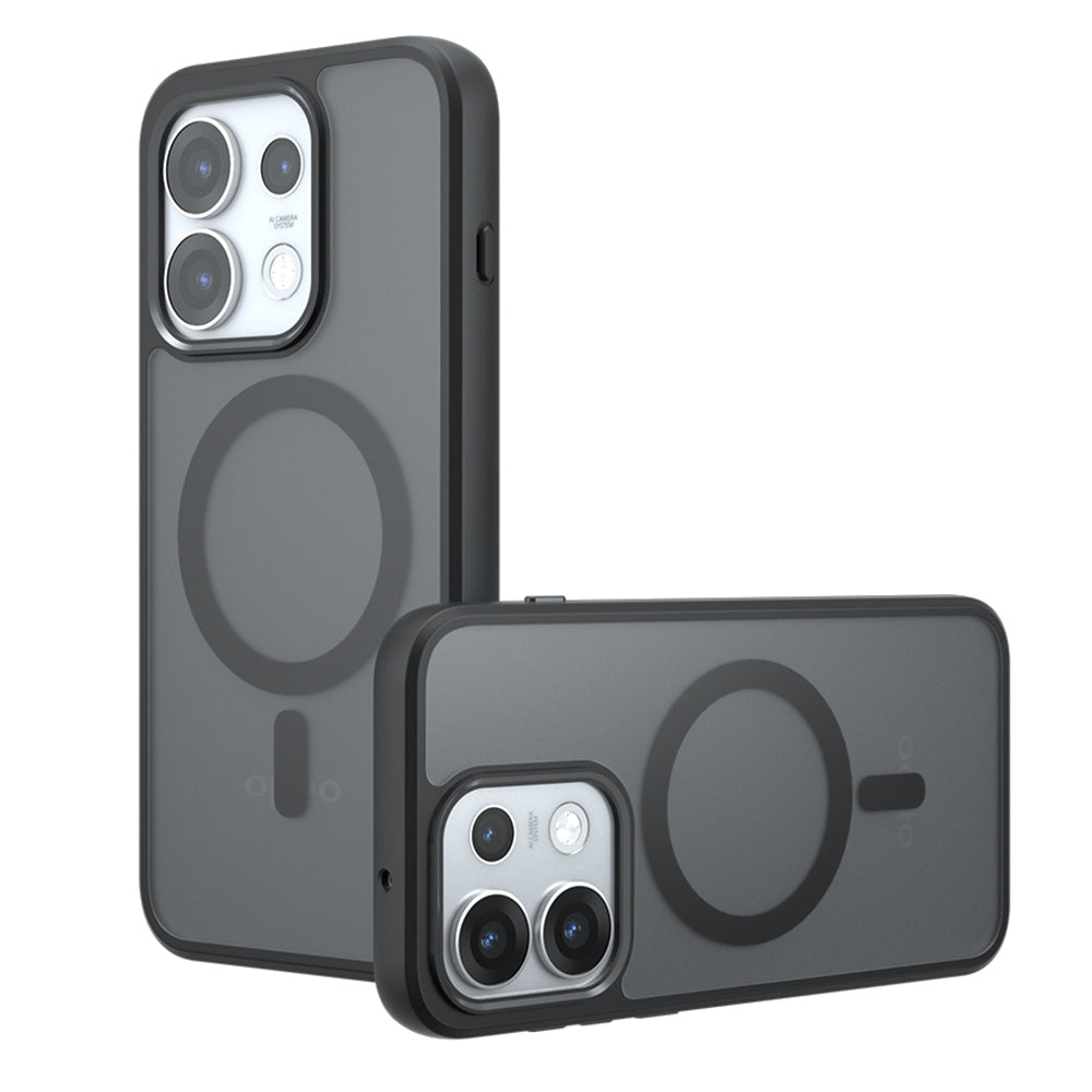 Etui MagSafe do Oppo Reno16 Pro, Techsuit, PureFrost, Czarna Satynowa
