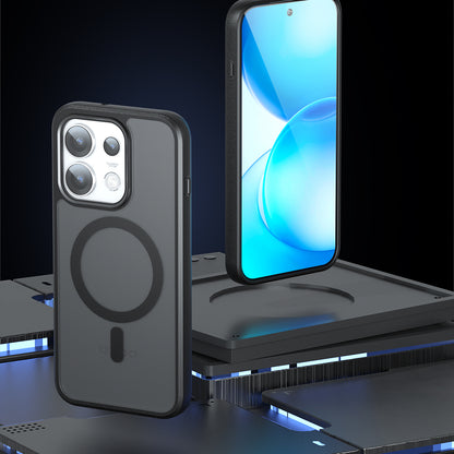 Etui MagSafe do Oppo Reno16, Techsuit, PureFrost, Czarna Satynowa