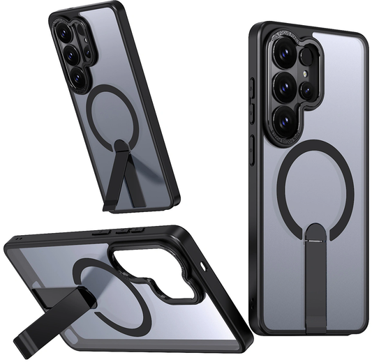 Etui MagSafe do Samsung Galaxy S26 Ultra S948, Hybrid Armor, X z podstawką, czarne