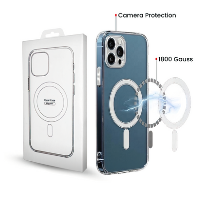 Etui MagSafe do Samsung Galaxy A57 5G, OEM, 1800 Gauss, Przezroczyste