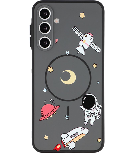 MagSafe Case for Samsung Galaxy S26 Ultra S948, OEM, Cartoon Astronaut, Gray