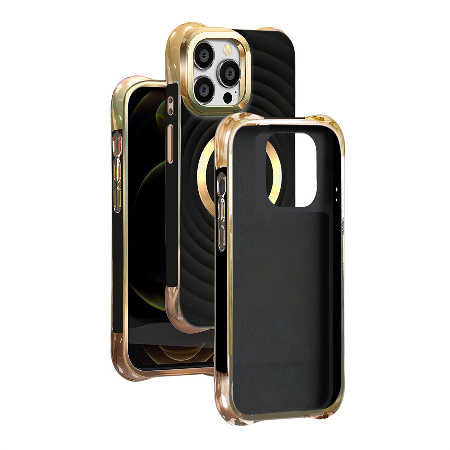 MagSafe Case for Samsung Galaxy S23 FE S711, OEM, Circle Glam, Black