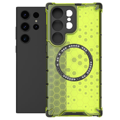 Etui MagSafe do Samsung Galaxy S25 Ultra S938, Techsuit, HoneyComb Shield, Zielony