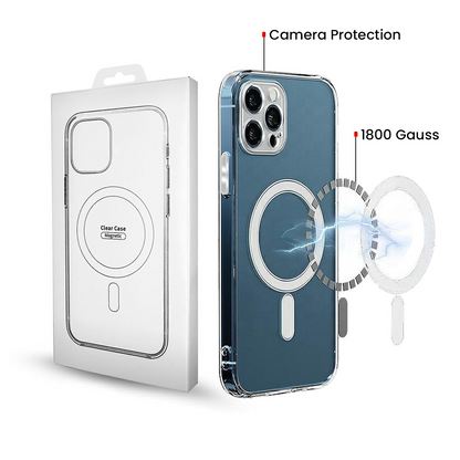 Etui MagSafe do Samsung Galaxy S24 S921, OEM, 1800 Gauss, Przezroczyste