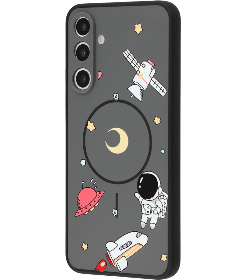 Etui MagSafe do Samsung Galaxy S25 Ultra S938, OEM, Cartoon Astronaut, czarne