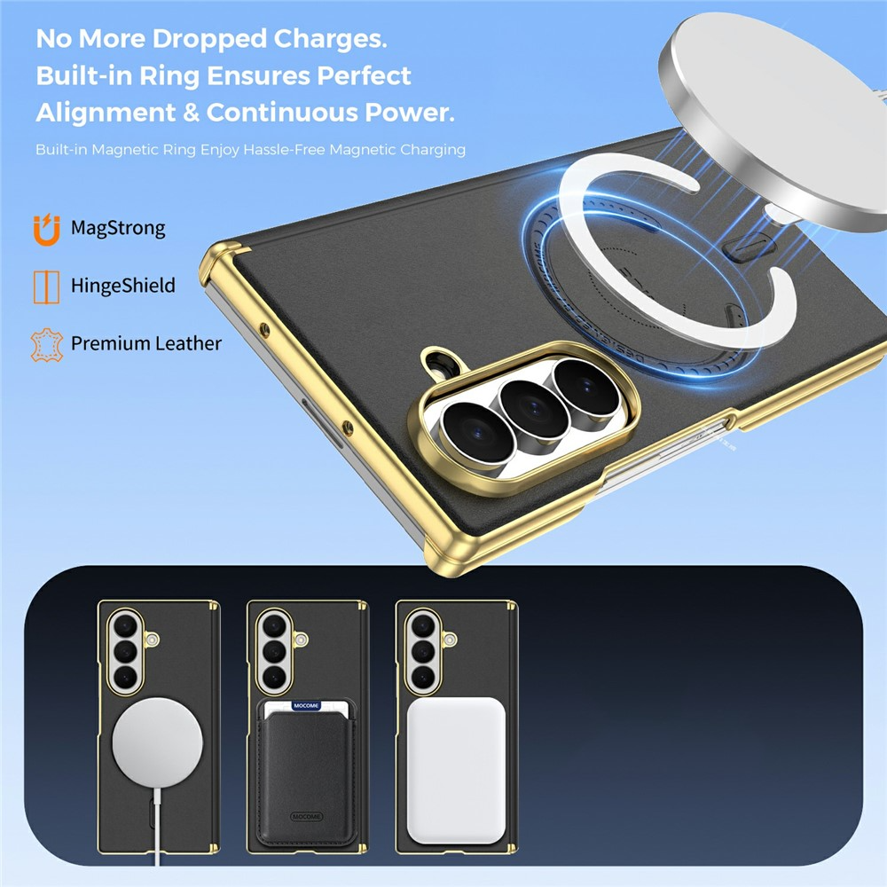 Etui MagSafe do Samsung Galaxy Z Fold8 Ultra F976, OEM, Elektroplaterowane, Czarne