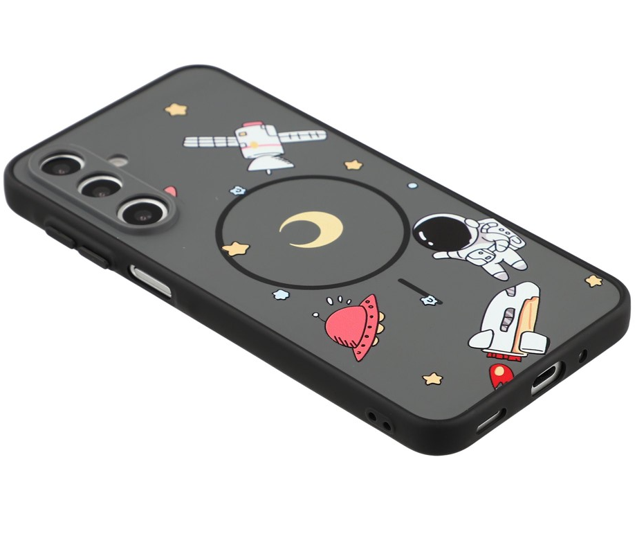 Etui MagSafe do Samsung Galaxy S25 Ultra S938, OEM, Cartoon Astronaut, czarne
