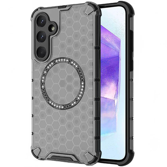 Etui MagSafe do Samsung Galaxy A55 5G A556, Techsuit, HoneyComb Shield, czarne
