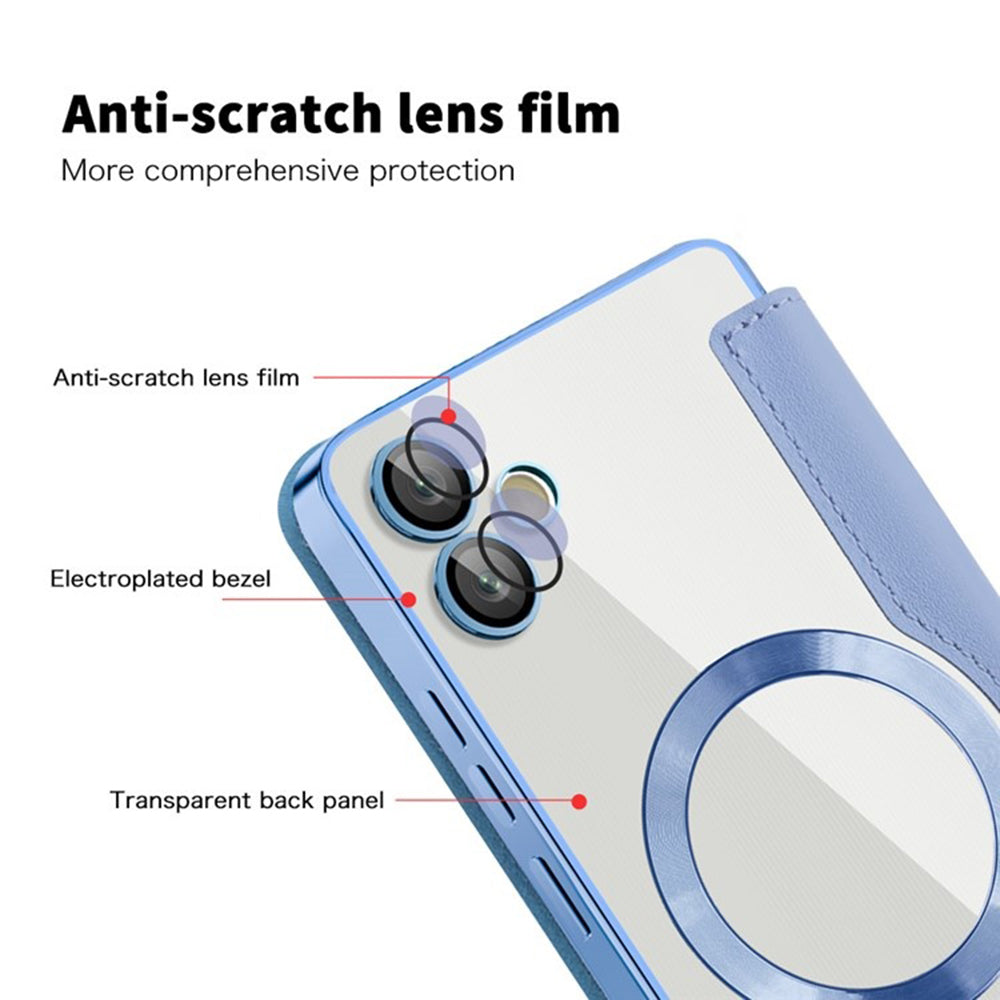 Etui MagSafe do Samsung Galaxy A05 A055, Techsuit, SmartMag Book, Niebieski