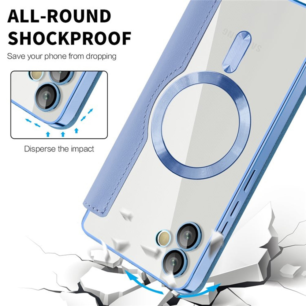 Etui MagSafe do Samsung Galaxy A05 A055, Techsuit, SmartMag Book, Niebieski