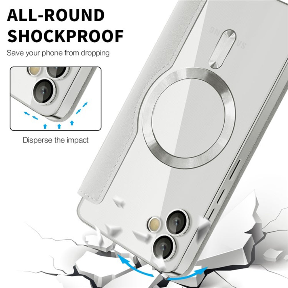 Etui MagSafe do Samsung Galaxy A05 A055, Techsuit, SmartMag Book, Szary