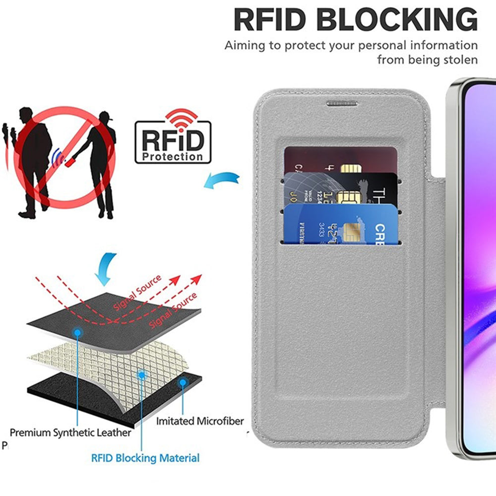 Etui MagSafe do Samsung Galaxy A05 A055, Techsuit, SmartMag Book, Szary