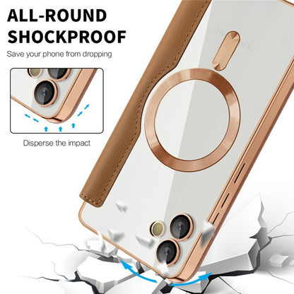 Etui MagSafe do Samsung Galaxy A05 A055, Techsuit, SmartMag Book, Brązowy