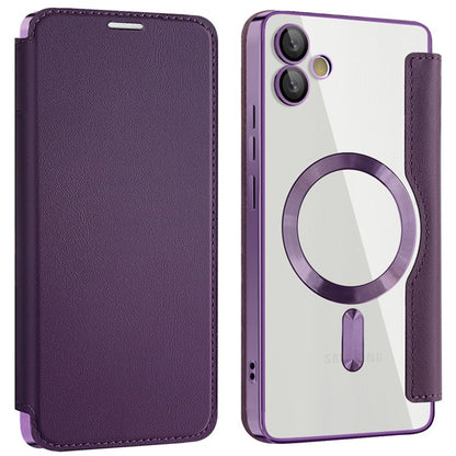 Etui MagSafe do Samsung Galaxy A05 A055, Techsuit, SmartMag Book, Fioletowy