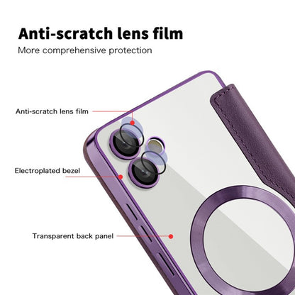 Etui MagSafe do Samsung Galaxy A05 A055, Techsuit, SmartMag Book, Fioletowy