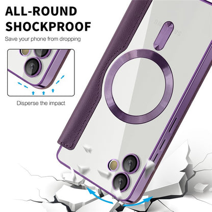 Etui MagSafe do Samsung Galaxy A05 A055, Techsuit, SmartMag Book, Fioletowy