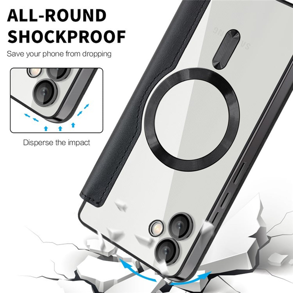 MagSafe Case for Samsung Galaxy A05 A055, Techsuit, SmartMag Book, Black