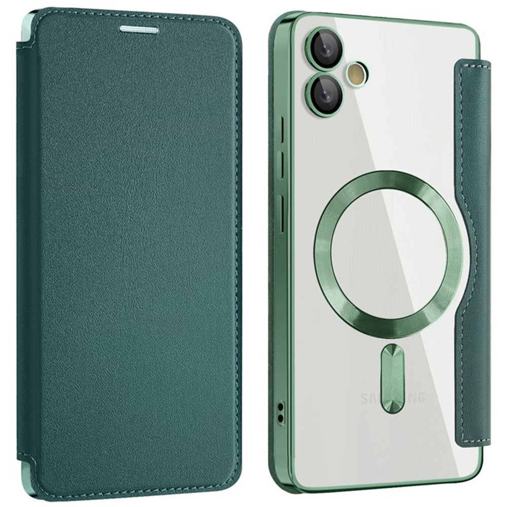 Etui MagSafe do Samsung Galaxy A05 A055, Techsuit, SmartMag Book, Zielony