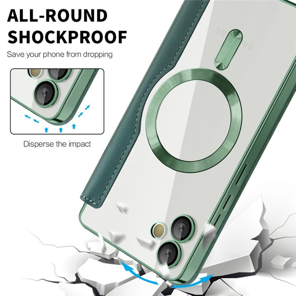 Etui MagSafe do Samsung Galaxy A05 A055, Techsuit, SmartMag Book, Zielony