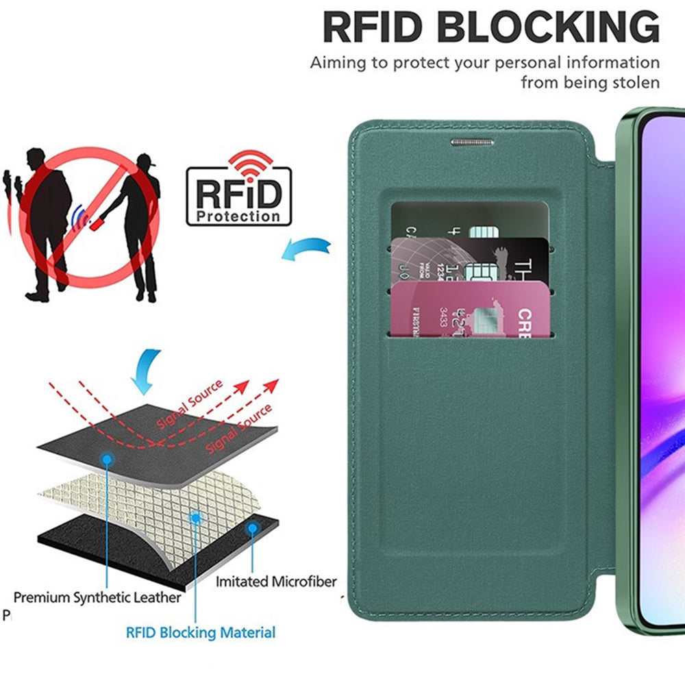 Etui MagSafe do Samsung Galaxy A05 A055, Techsuit, SmartMag Book, Zielony