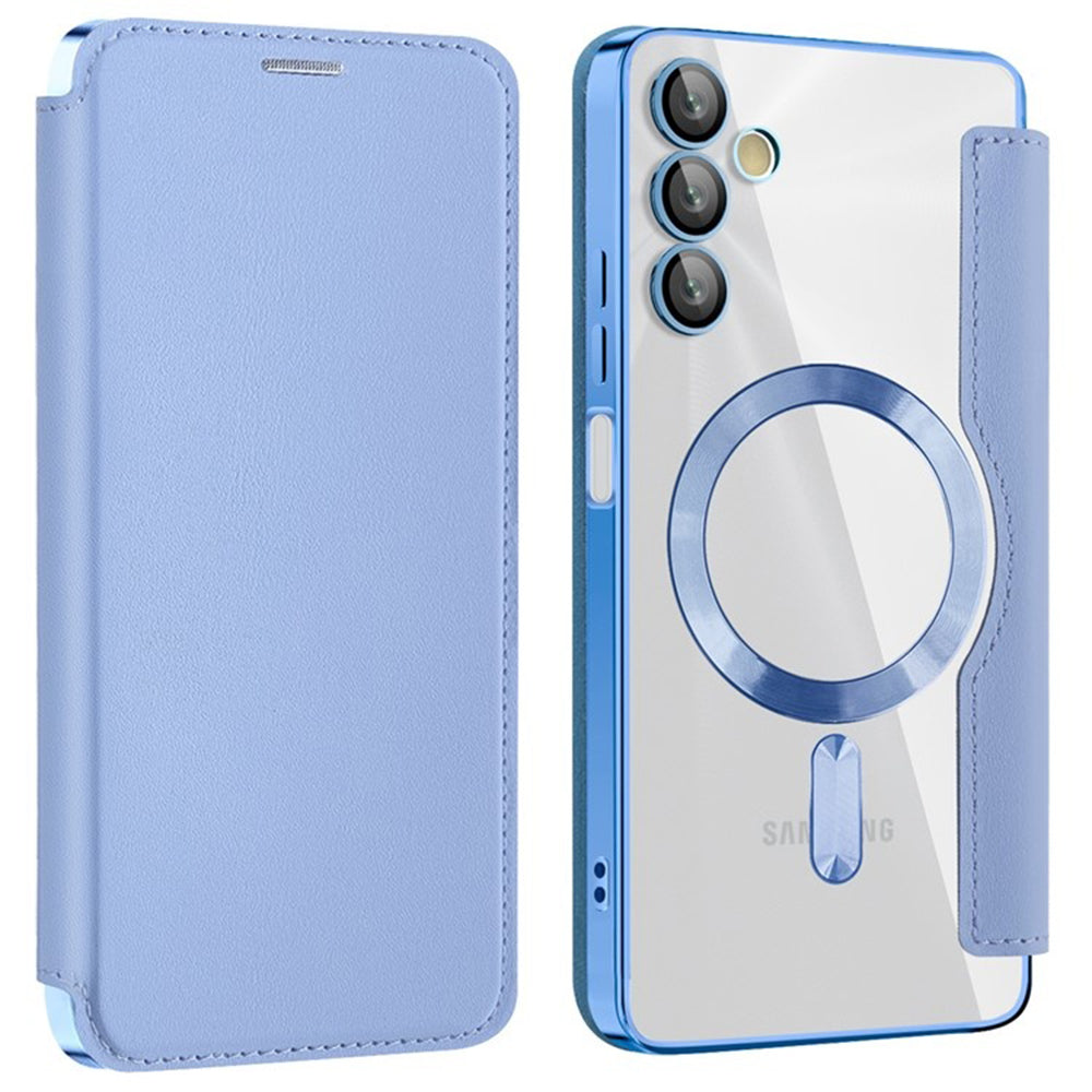 Etui MagSafe do Samsung Galaxy A05s A057, Techsuit, SmartMag Book, Niebieski