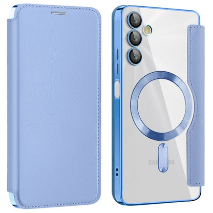 Etui MagSafe do Samsung Galaxy A05s A057, Techsuit, SmartMag Book, Niebieski