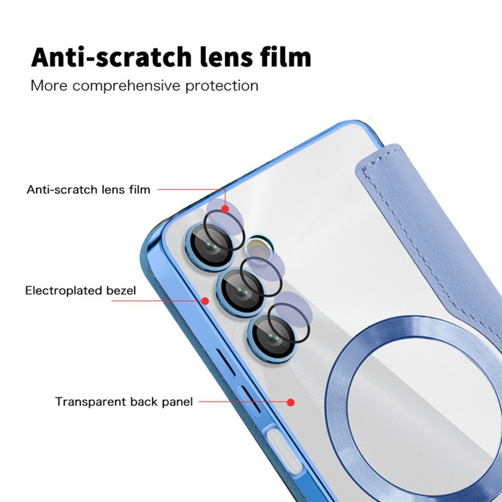 Etui MagSafe do Samsung Galaxy A05s A057, Techsuit, SmartMag Book, Niebieski