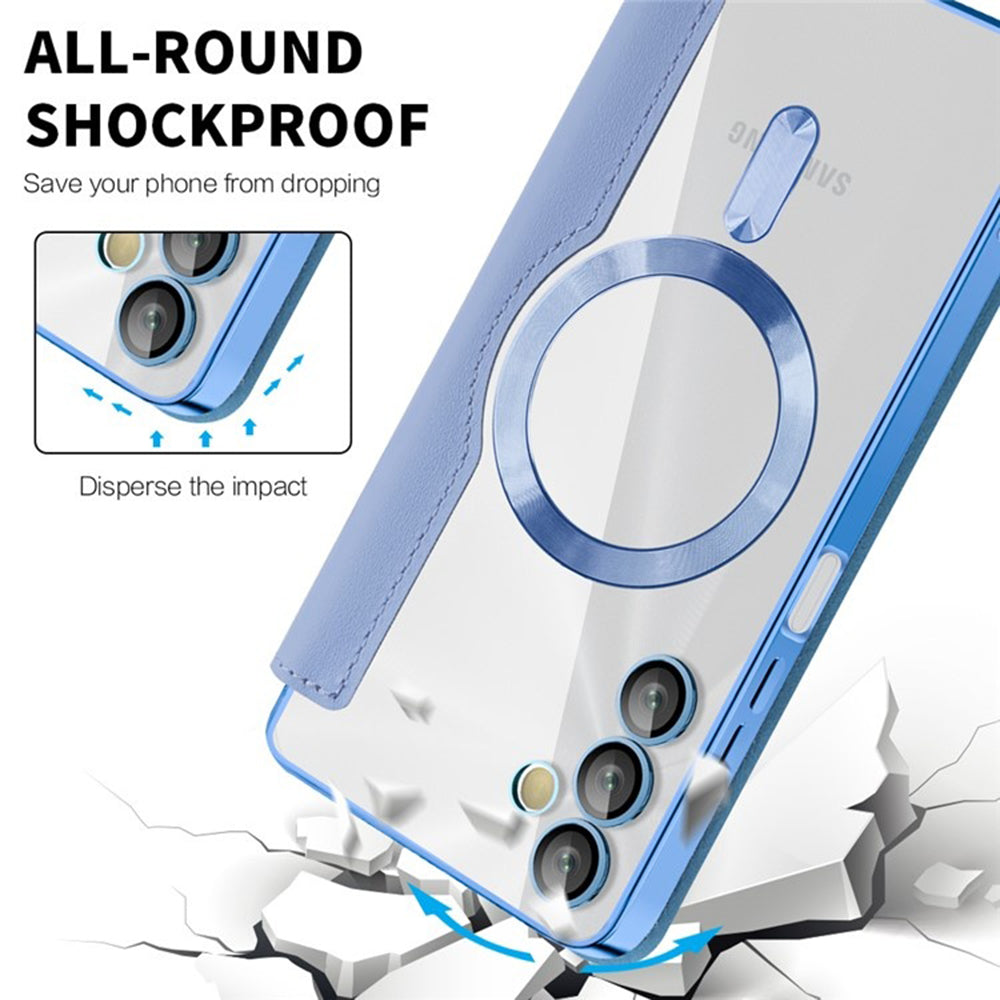 Etui MagSafe do Samsung Galaxy A05s A057, Techsuit, SmartMag Book, Niebieski