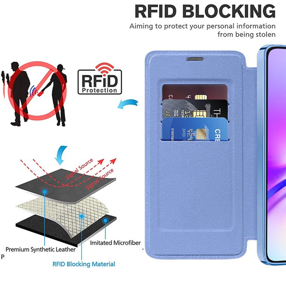 Etui MagSafe do Samsung Galaxy A05s A057, Techsuit, SmartMag Book, Niebieski