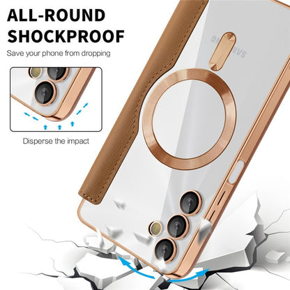 Etui MagSafe do Samsung Galaxy A05s A057, Techsuit, SmartMag Book, Brązowy