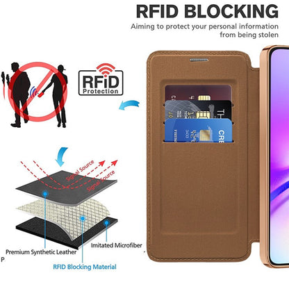 Etui MagSafe do Samsung Galaxy A05s A057, Techsuit, SmartMag Book, Brązowy