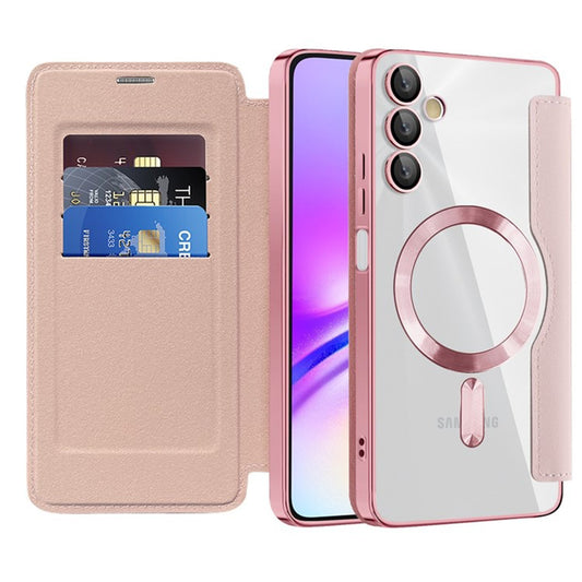 Etui MagSafe do Samsung Galaxy A05s A057, Techsuit, SmartMag Book, Różowe