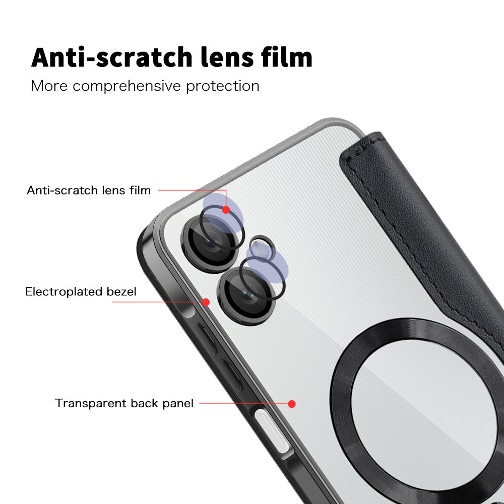 Etui MagSafe do Samsung Galaxy A06 A065, Techsuit, SmartMag Book, Czarny