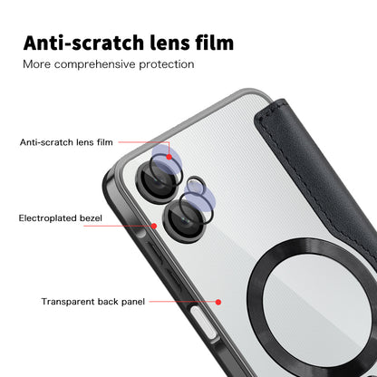 Etui MagSafe do Samsung Galaxy A06 A065, Techsuit, SmartMag Book, Czarny